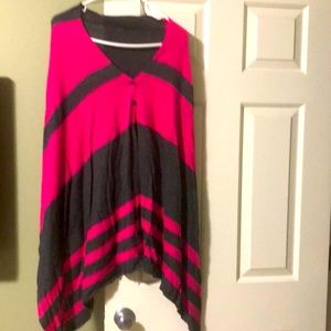 Convertible swancho Poncho unbuttons to scarf new l/xl